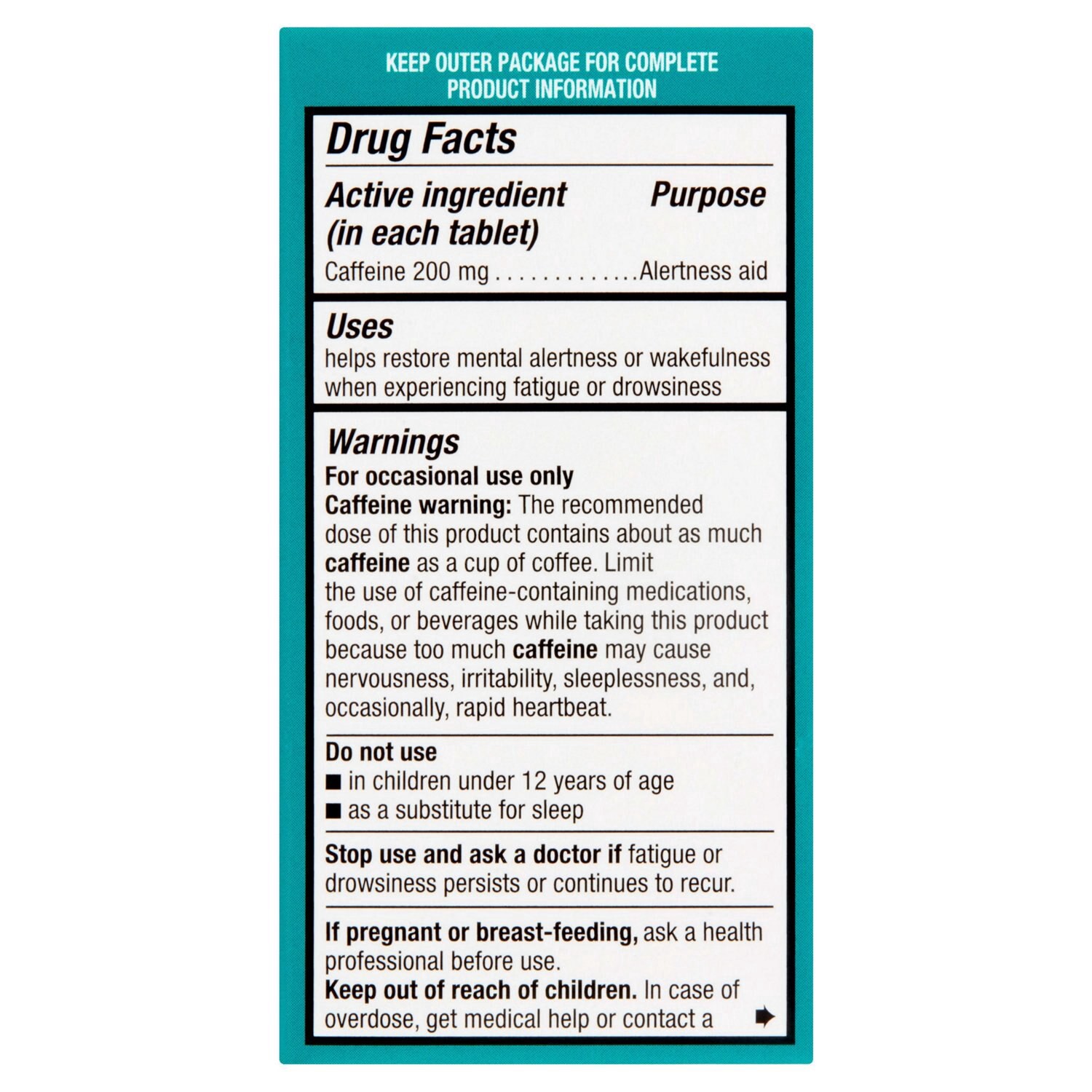 slide 6 of 7, Cvs Maximum Strength Caffeine 200 Mg Tablets, 60 Ct, 60 ct