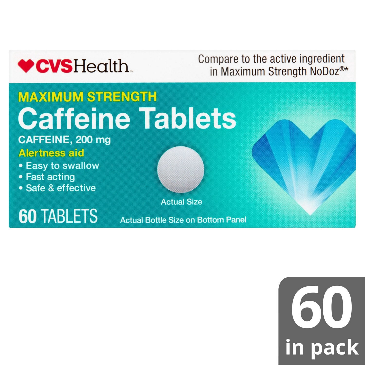 slide 4 of 7, Cvs Maximum Strength Caffeine 200 Mg Tablets, 60 Ct, 60 ct