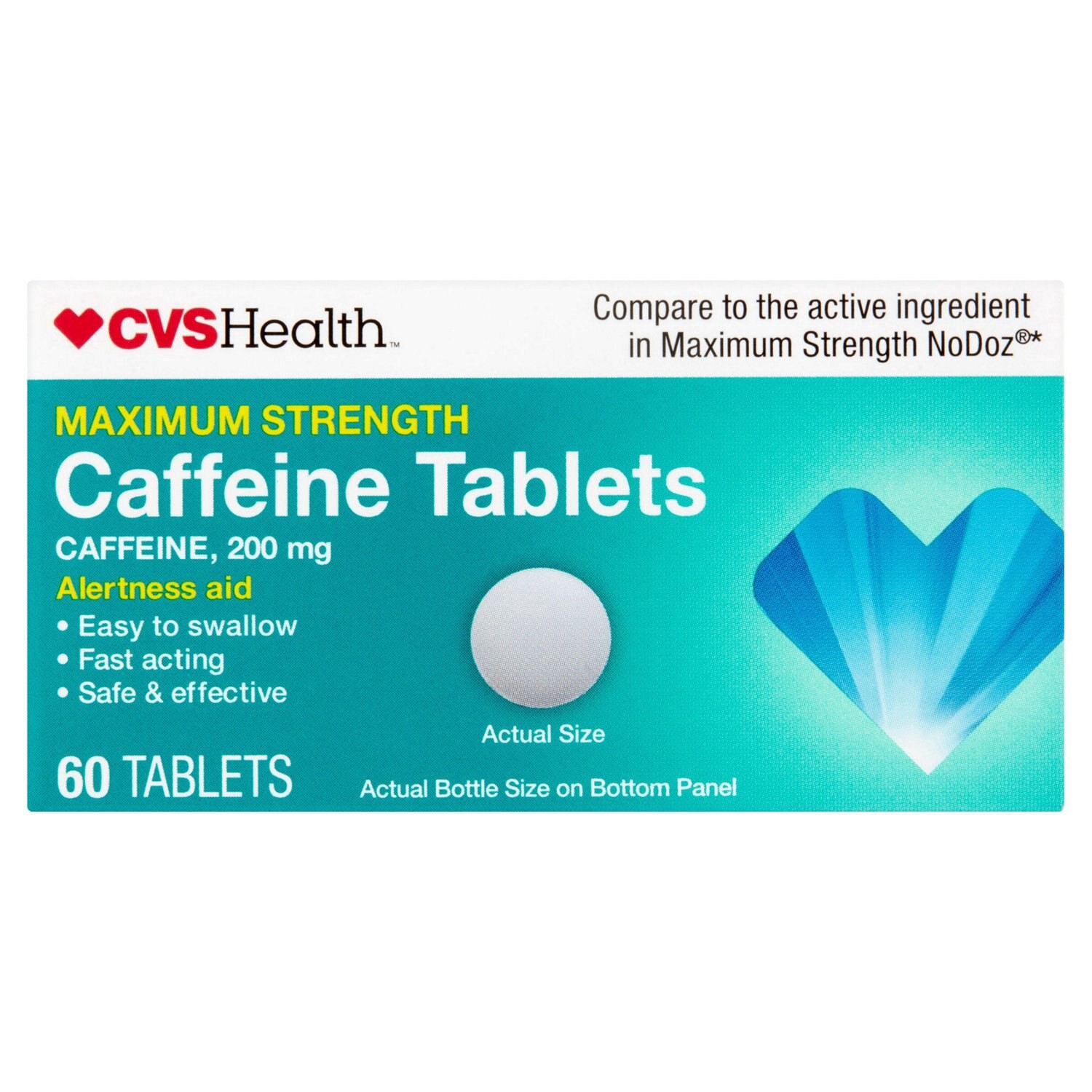 slide 1 of 7, Cvs Maximum Strength Caffeine 200 Mg Tablets, 60 Ct, 60 ct