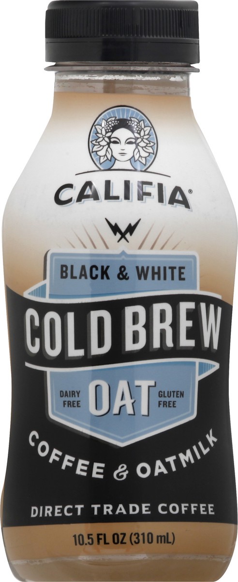 slide 3 of 11, Califia Farms Black & White Coldbrew Coffee & Oatmilk 10.5 oz, 10.5 oz
