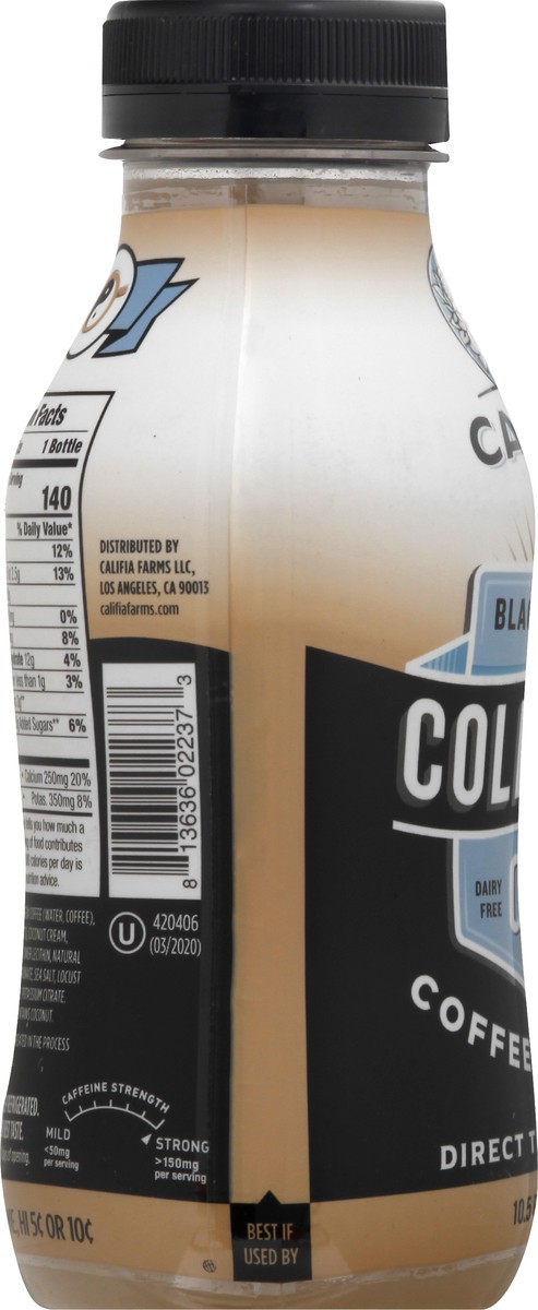 slide 6 of 11, Califia Farms Black & White Coldbrew Coffee & Oatmilk 10.5 oz, 10.5 oz