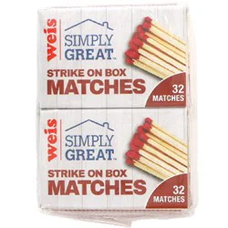 Weis Simply Great Strike On Box Matches