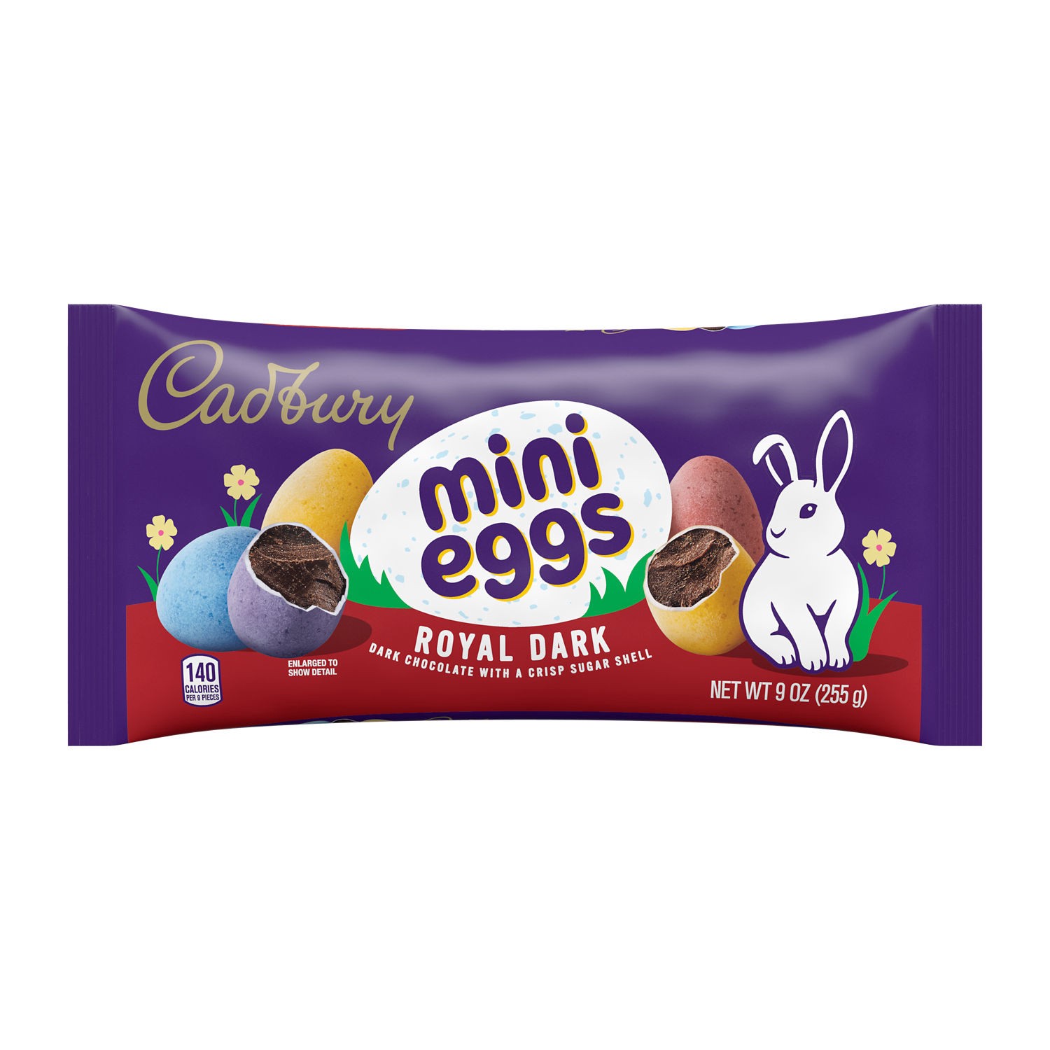 slide 1 of 1, Cadbury MINI EGGS Dark Chocolate, Easter Candy Bag, 9 oz, 9 oz