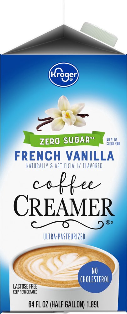 slide 4 of 4, Kroger Zero Sugar French Vanilla Coffee Creamer - 64 fl oz, 64 fl oz