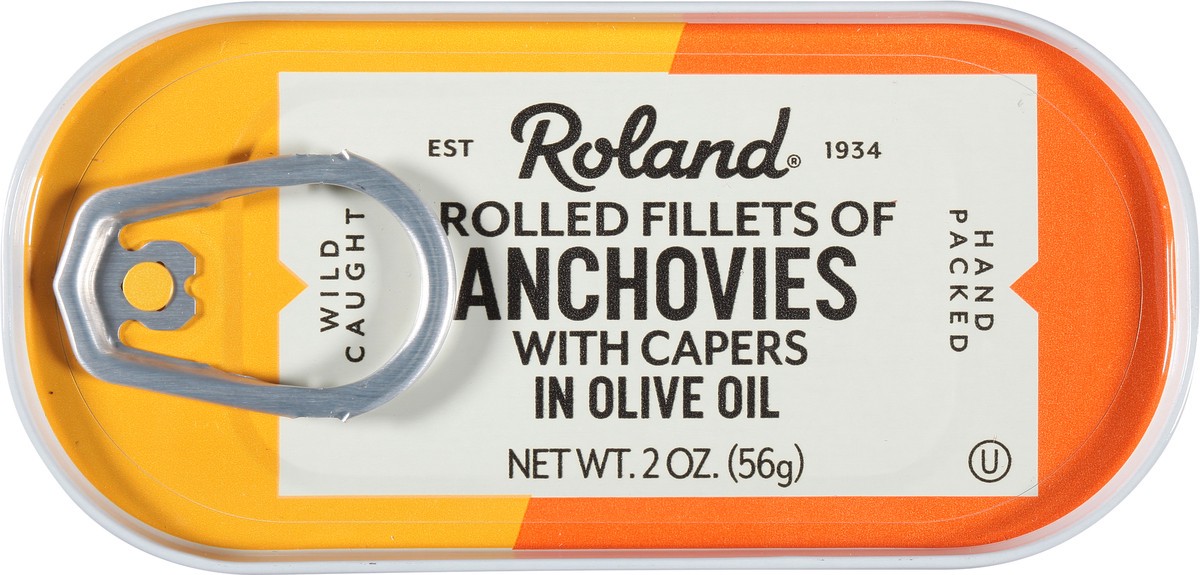 slide 11 of 13, Roland In Olive Oil Anchovies with Capers 2 oz, 2 oz
