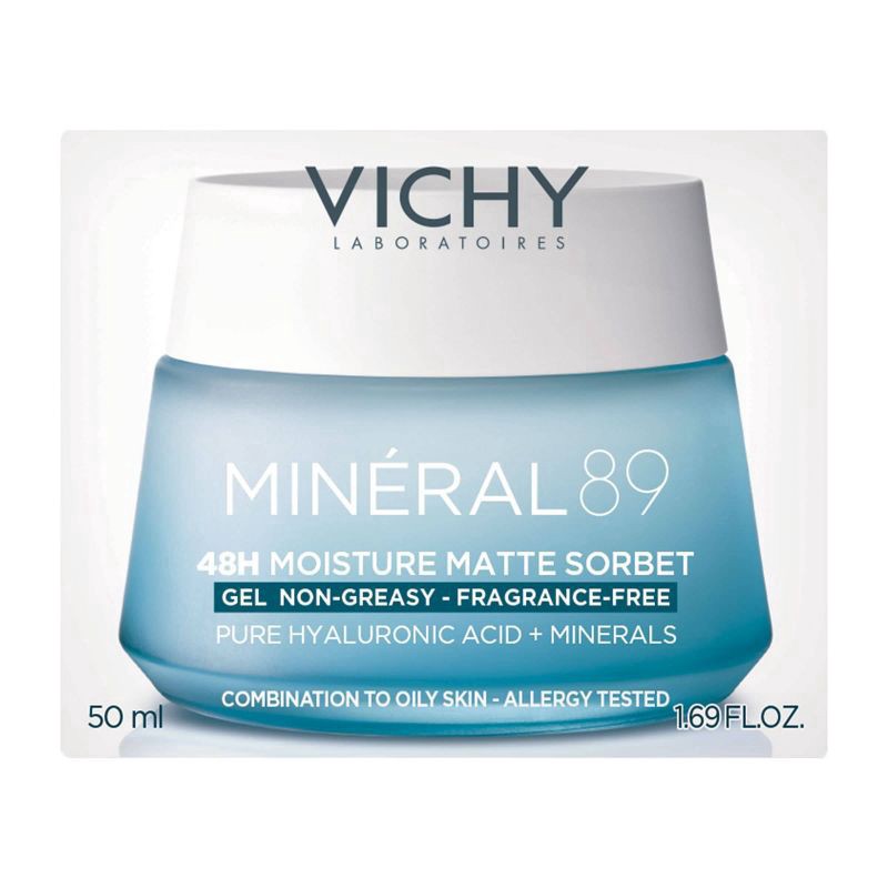 slide 2 of 4, Vichy Mineral 89 48H Moisture Matte Sorbet Gel 1.69 fl oz, 1.69 fl oz