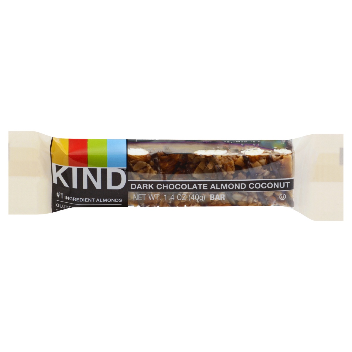 slide 1 of 1, KIND Dark Chocolate Almond Coconut Bars, Low Glycemic Index, Gluten Free Bars, 1.4 OZ, 1 Count, 1.4 oz