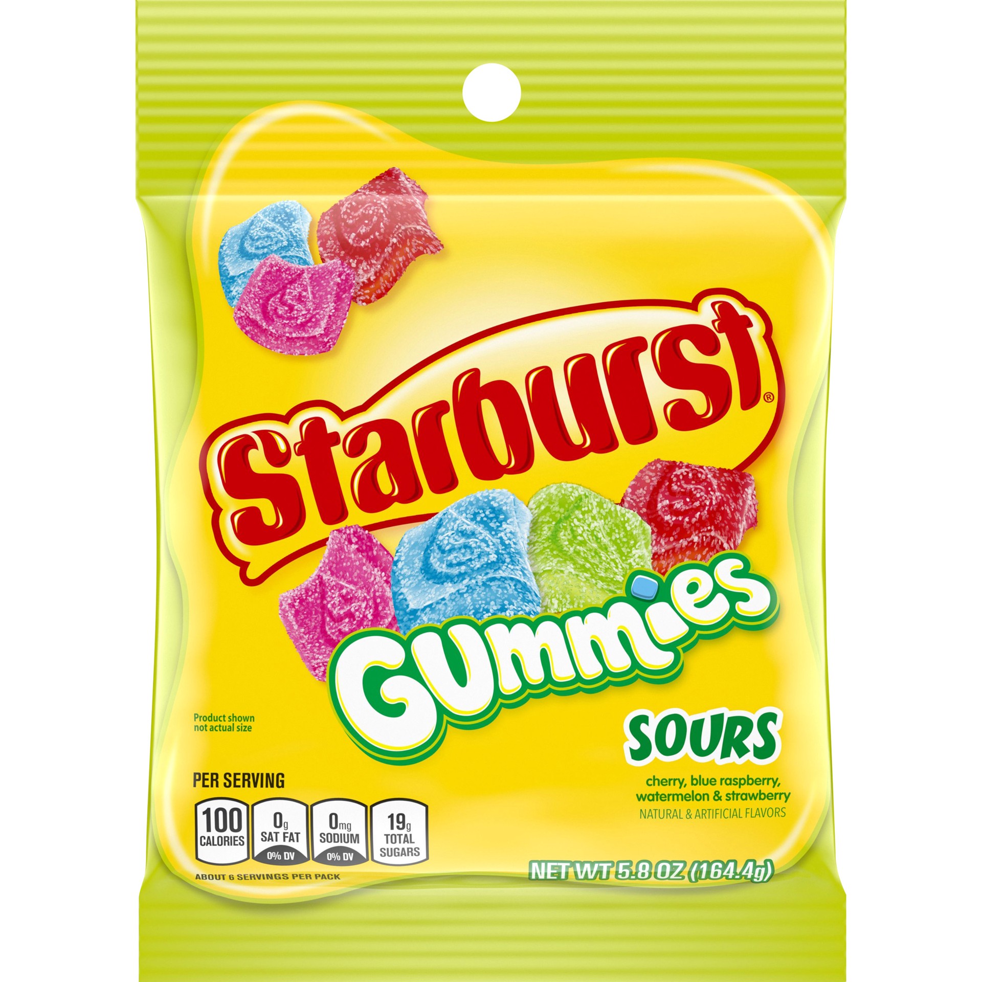 slide 1 of 4, Starburst Sours Gummies Candy Tear n Share Size Pack, 5.8 oz., 5.8 oz