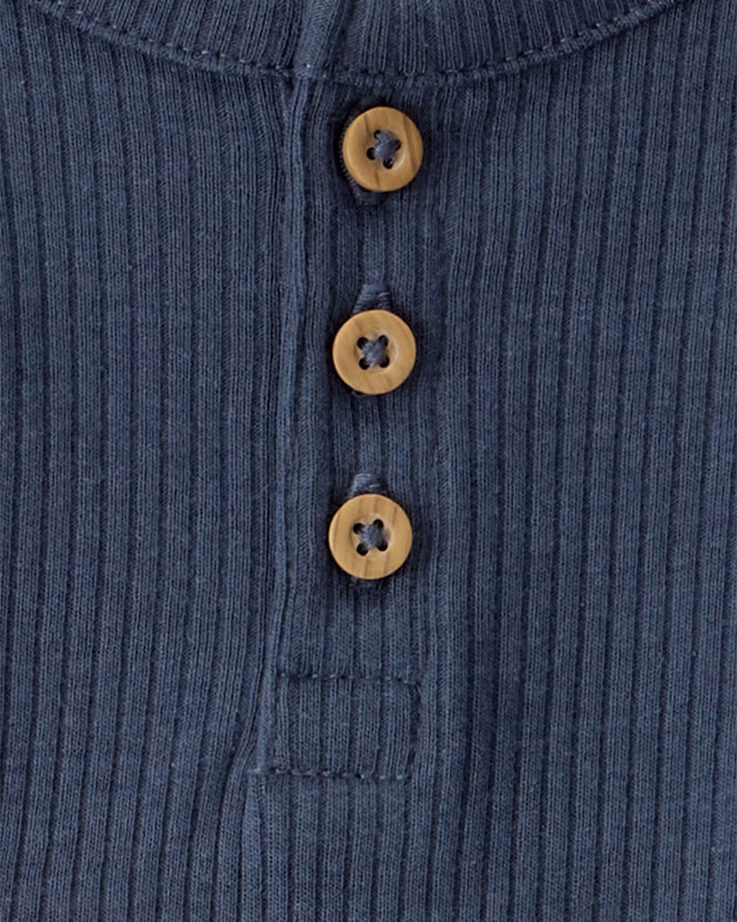 slide 5 of 5, Carter's Carters Baby Boy 3-Pack Elephant Print Long-Sleeve Multipack Bodysuits Cream/Brown/Navy 6M, 1 ct