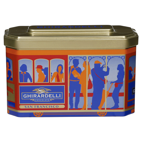 slide 1 of 1, Ghirardelli Cable Car Tin Gift, 8.25 oz