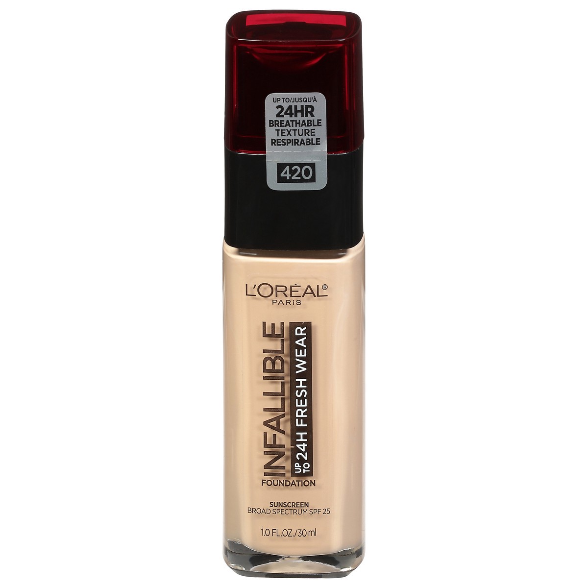 slide 1 of 9, L'Oréal Infallible 24-Hour Fresh Wear Lightweight Foundation - True Beige, 1 fl oz