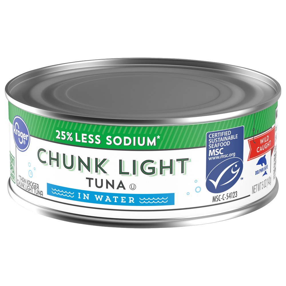 slide 4 of 6, Kroger® Less Sodium Chunk Light Tuna in Water, 5 oz