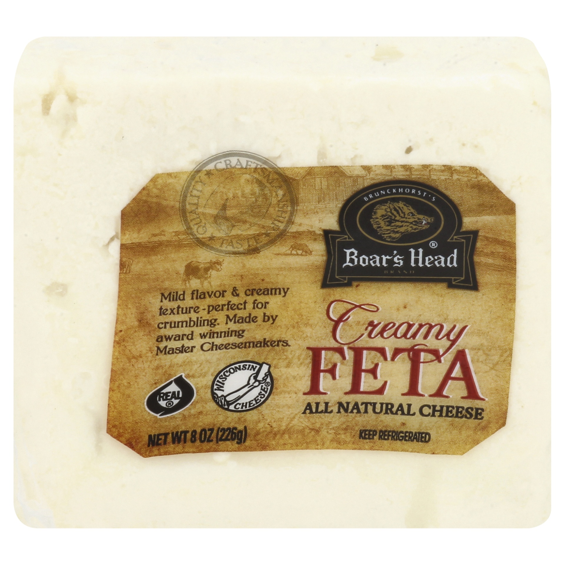 slide 1 of 3, Boars Head Cheese, All Natural, Creamy Feta, 1 ct