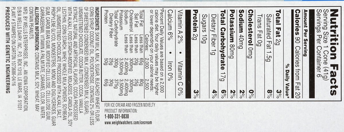 slide 2 of 5, Weight Watchers Snack Size Vanilla Fudge Swirl Ice Cream Cones, 6 ct; 2.25 fl oz