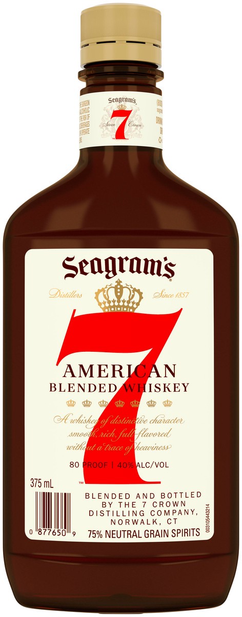 slide 1 of 8, Seagram's Seagrams Whiskey Seven Crown, 375 ml