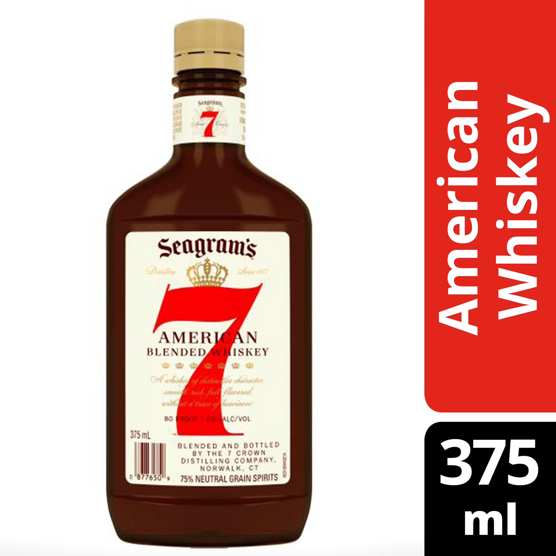 slide 6 of 8, Seagram's Seagrams Whiskey Seven Crown, 375 ml