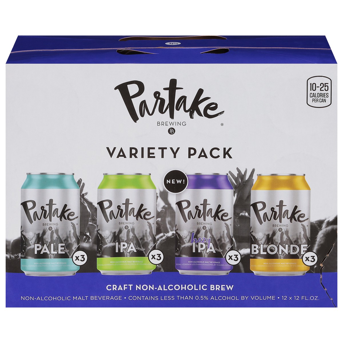 slide 1 of 12, Partake Brewing Variety Pack Non-Alcoholic Malt Beverage - 12 x 12 fl oz Cans, 12 ct