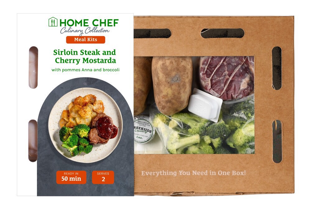 slide 1 of 3, Home Chef Meal Kit Sirloin Steak With Cherry Mostarda, 38 oz