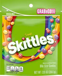 SKITTLES Sour Chewy Candy Grab N Go, 7.2 oz Bag