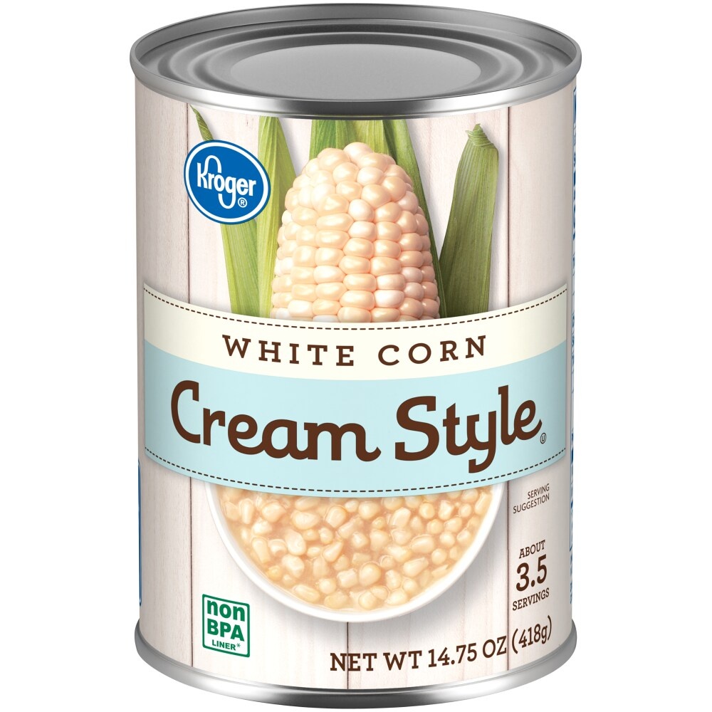 slide 1 of 1, Kroger Cream Style White Corn, 14.75 oz
