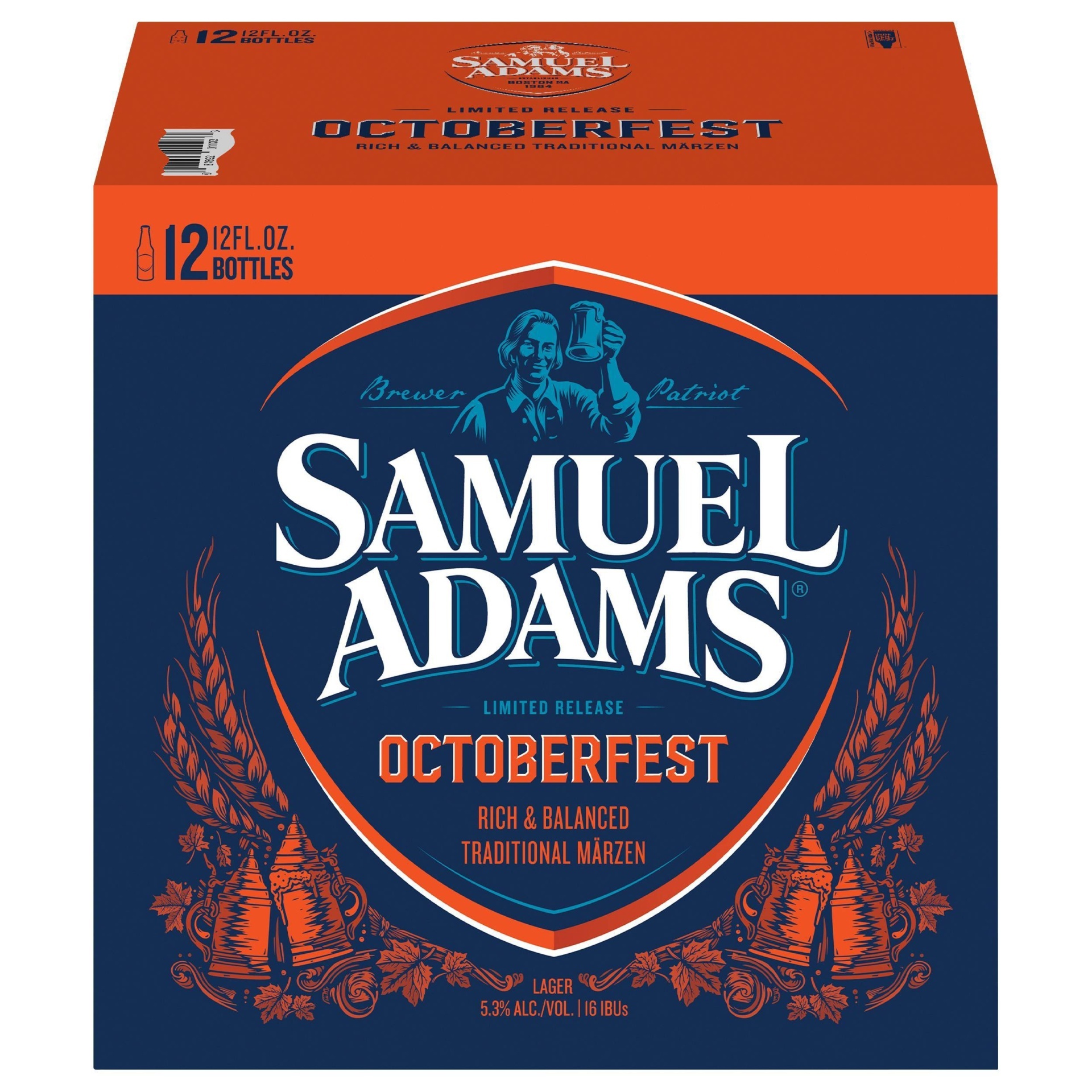 slide 1 of 6, Samuel Adams Octoberfest Seasonal Beer, 12 ct; 12 fl oz  