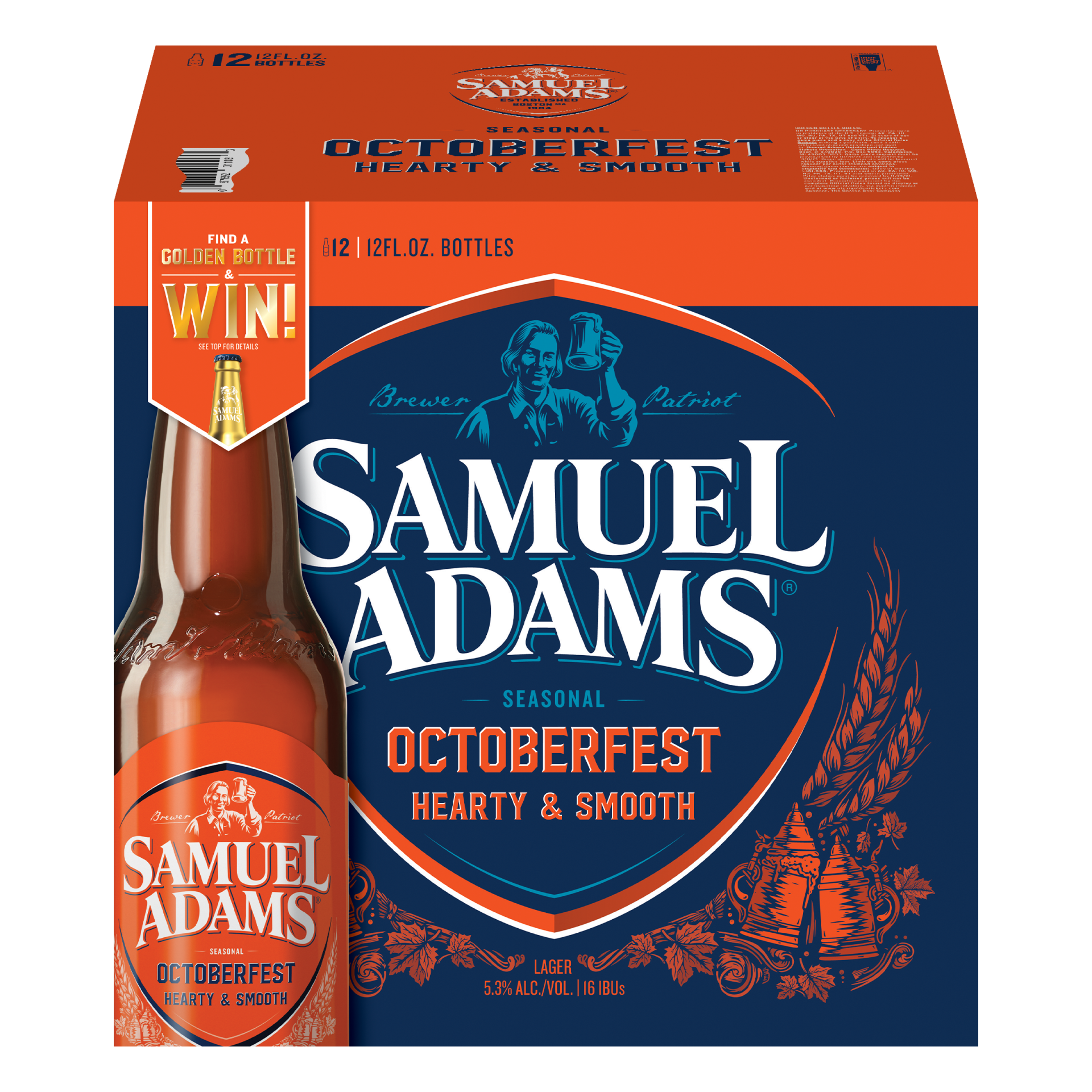 slide 4 of 6, Samuel Adams Octoberfest Seasonal Beer, 12 ct; 12 fl oz  