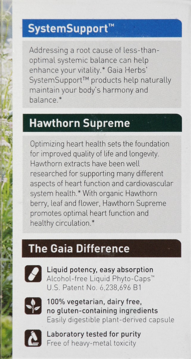 slide 3 of 4, Gaia Hawthorn Supreme 60 ea, 60 ct