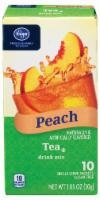 slide 1 of 1, Kroger Lite Peach Tea Drink Mix Singles, 10 ct; 0.105 oz