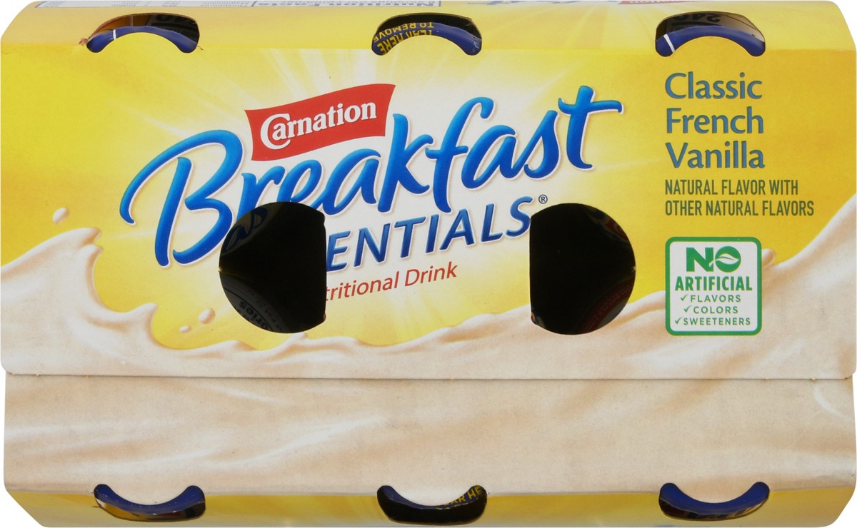 slide 9 of 9, Carnation Breakfast Essentials Nutritional Drink, Classic French Vanilla, 10 g Protein, 6 - 8 fl oz Cartons, 48 fl oz