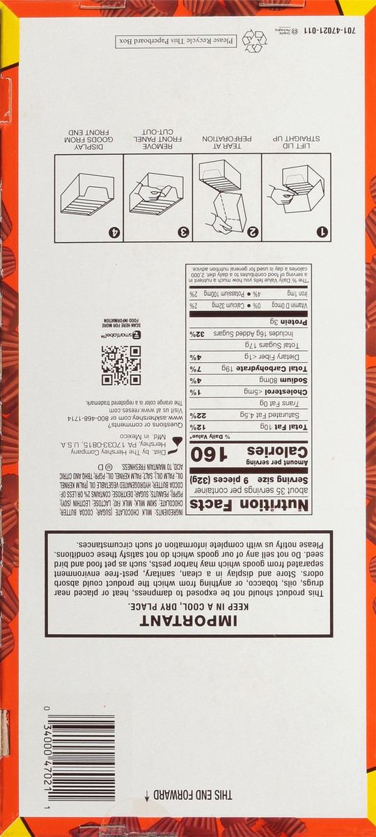 slide 11 of 13, Reese's Minis Unwrapped King Size Milk Chocolate Peanut Butter Cups 16 ea, 16 ct