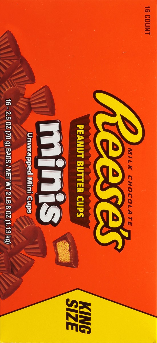slide 2 of 13, Reese's Minis Unwrapped King Size Milk Chocolate Peanut Butter Cups 16 ea, 16 ct