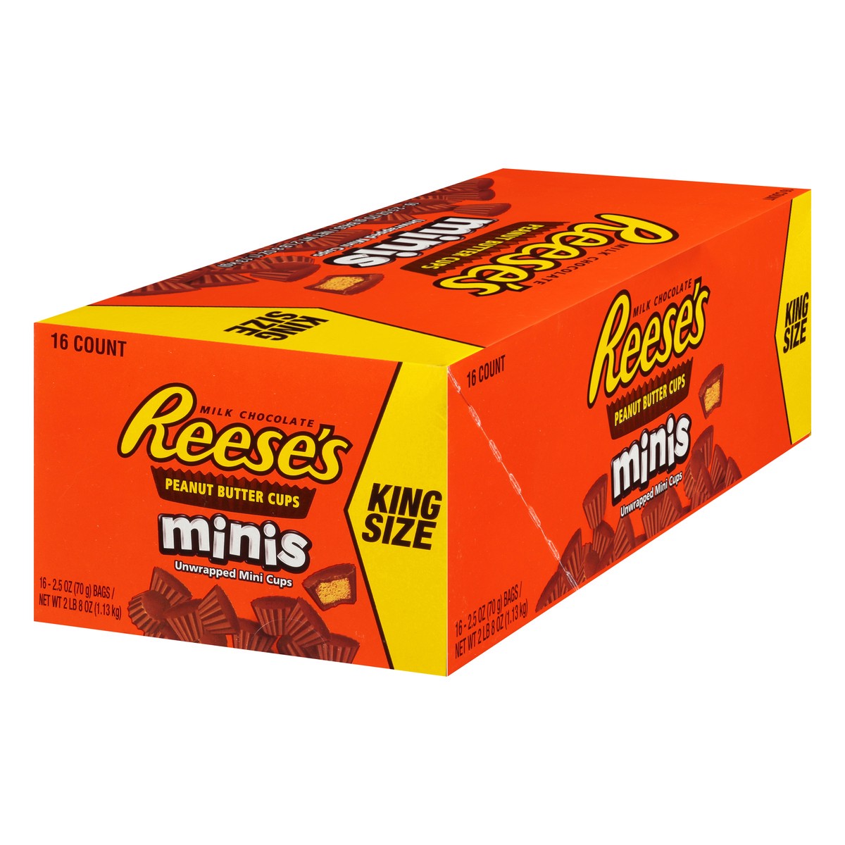 slide 13 of 13, Reese's Minis Unwrapped King Size Milk Chocolate Peanut Butter Cups 16 ea, 16 ct
