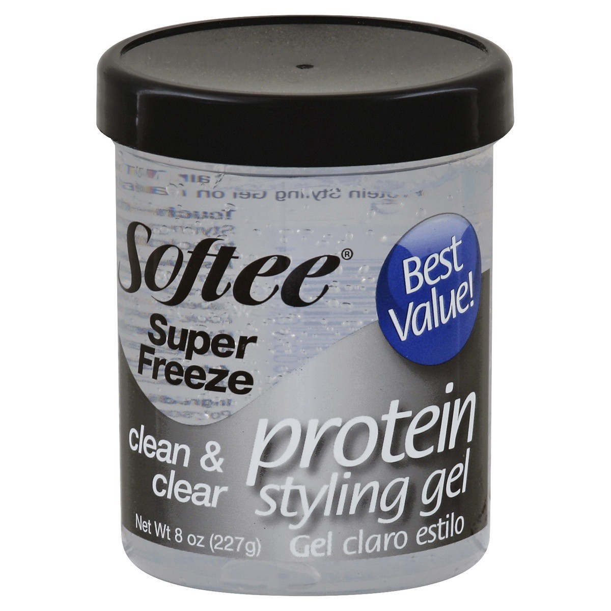 slide 1 of 5, Softee Super Freeze Protein Styling Clean & Clear Gel, 8 oz