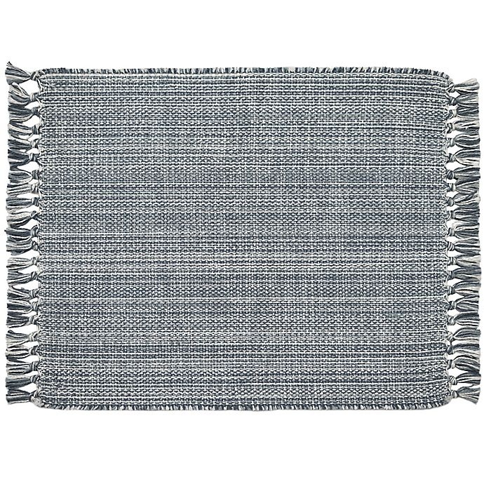 slide 1 of 1, Bee & Willow Home Fringed Placemats - Mood Indigo, 4 ct