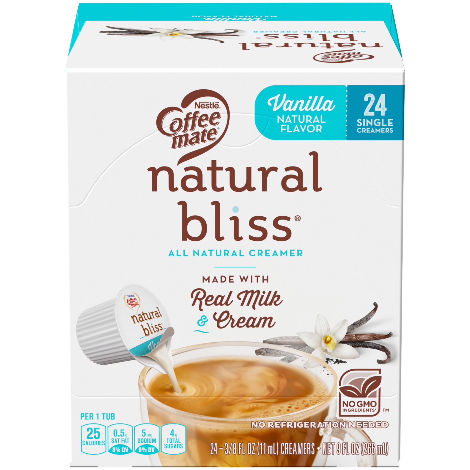 CoffeeMate Natural Bliss Vanilla All Natural Liquid Coffee Creamer 24