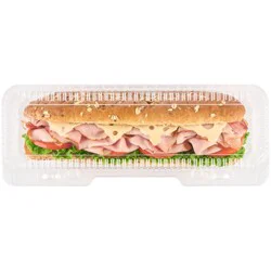 Ham & Swiss Cheese Sub On Multigrain Bread