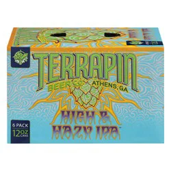 Terrapin Beer Co. High & Hazy IPA Craft Beer, 6 pack, 12 fl oz