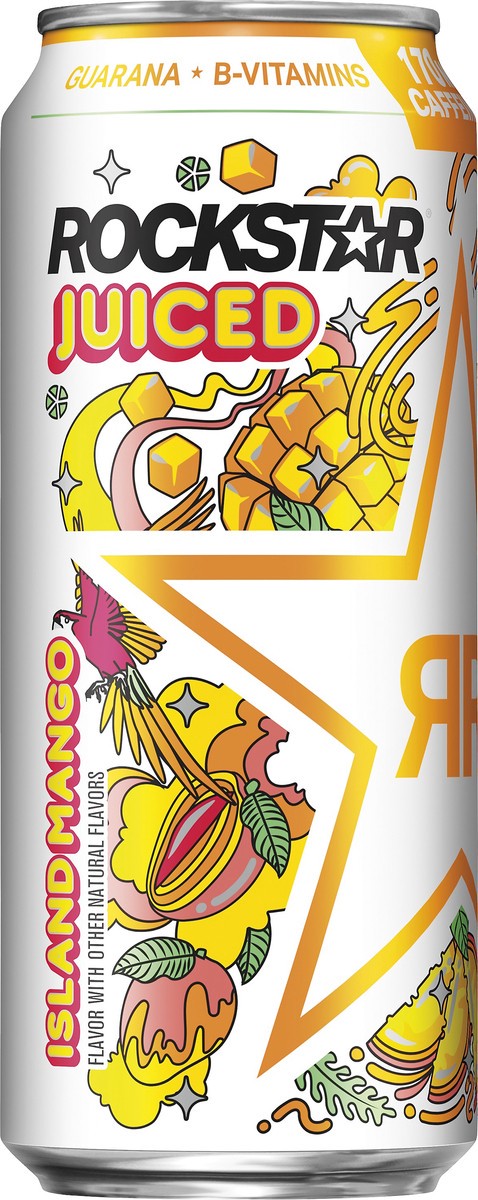 slide 6 of 6, Rockstar Juiced Energy Drink Island Mango Flavor - 16 oz, 16 oz