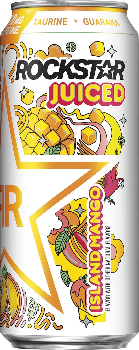 slide 4 of 6, Rockstar Juiced Energy Drink Island Mango Flavor - 16 oz, 16 oz