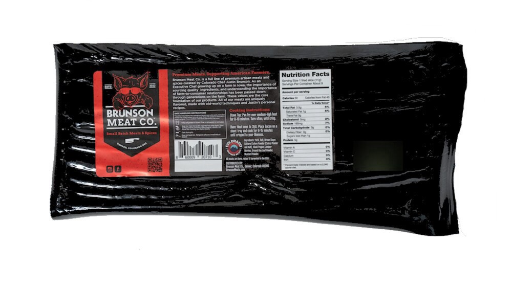slide 3 of 3, Brunson Meat Applewood Smoked Bacon, 12 oz