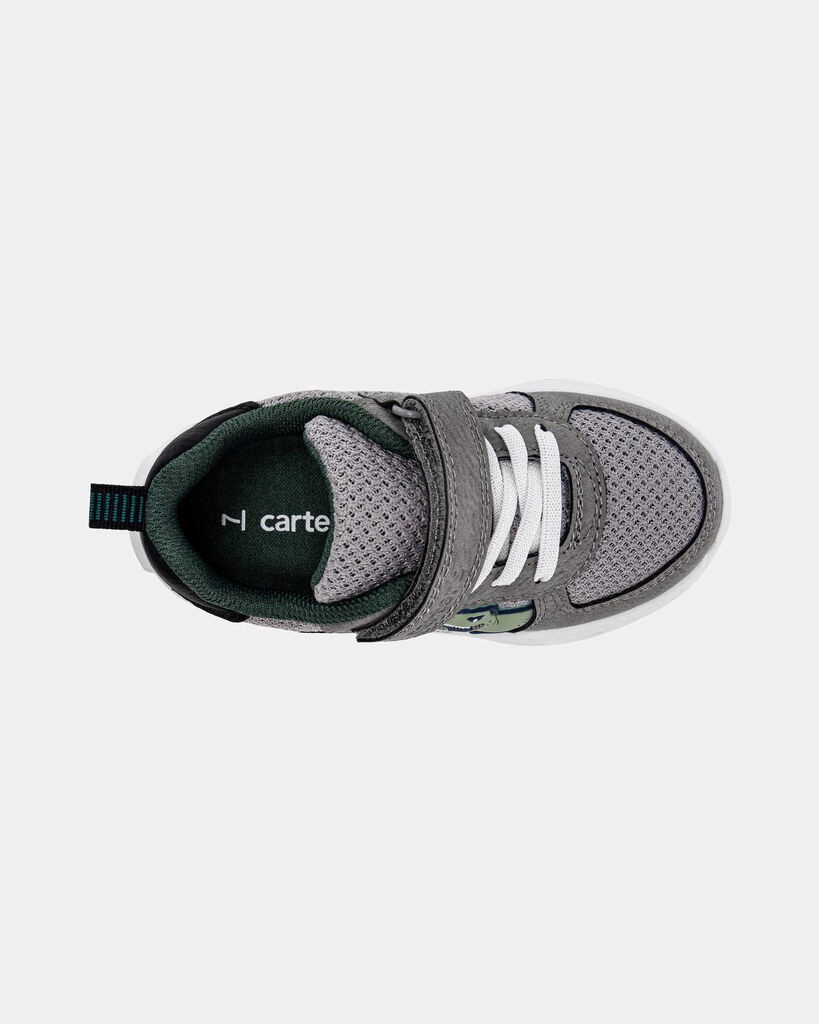 slide 2 of 6, Carter's Toddler Boy Dinosaur Athletic Sneakers - Grey/White Multi 8, 1 ct