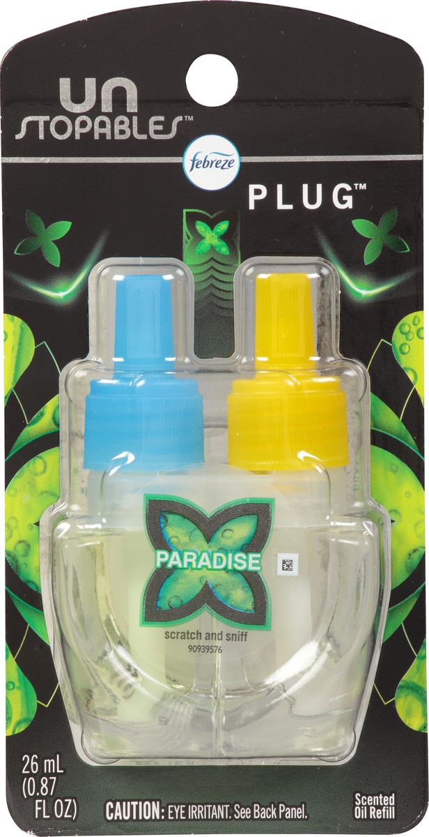slide 7 of 9, Febreze Unstopables Odor-Eliminating PLUG Air Freshener, Paradise, 1 ct