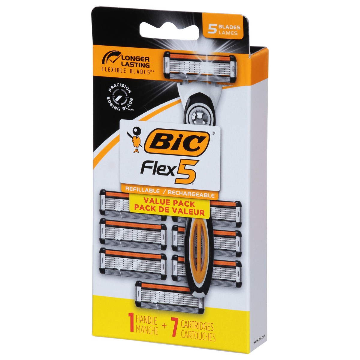 slide 8 of 9, BIC Flex 5 Refillable 5 Blades Value Pack Razors Value Pack 1 ea, 1 ea