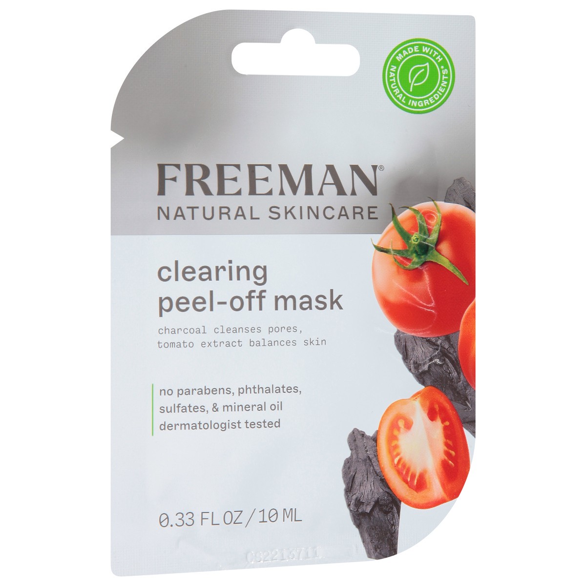 slide 7 of 9, Freeman Natural Skincare Tomato + Char Clearing Peel-Off Mask, 0.33 fl oz