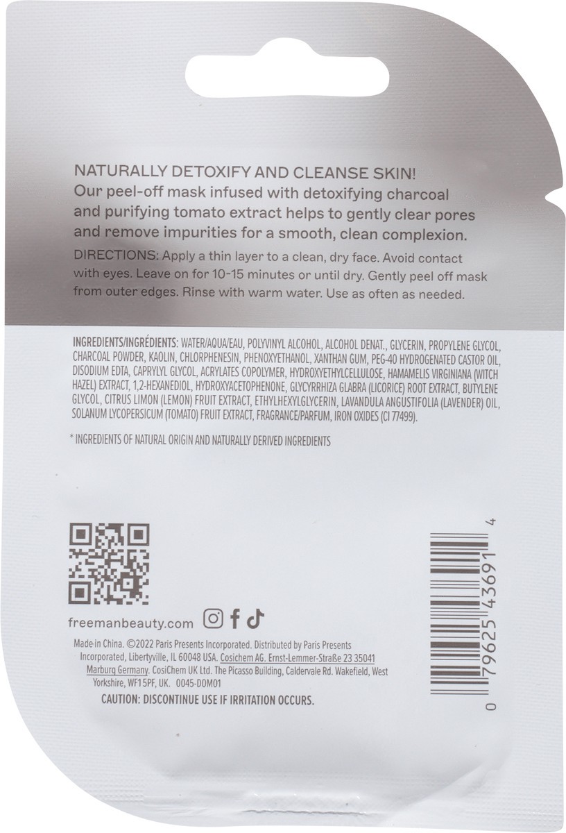 slide 5 of 9, Freeman Natural Skincare Tomato + Char Clearing Peel-Off Mask, 0.33 fl oz
