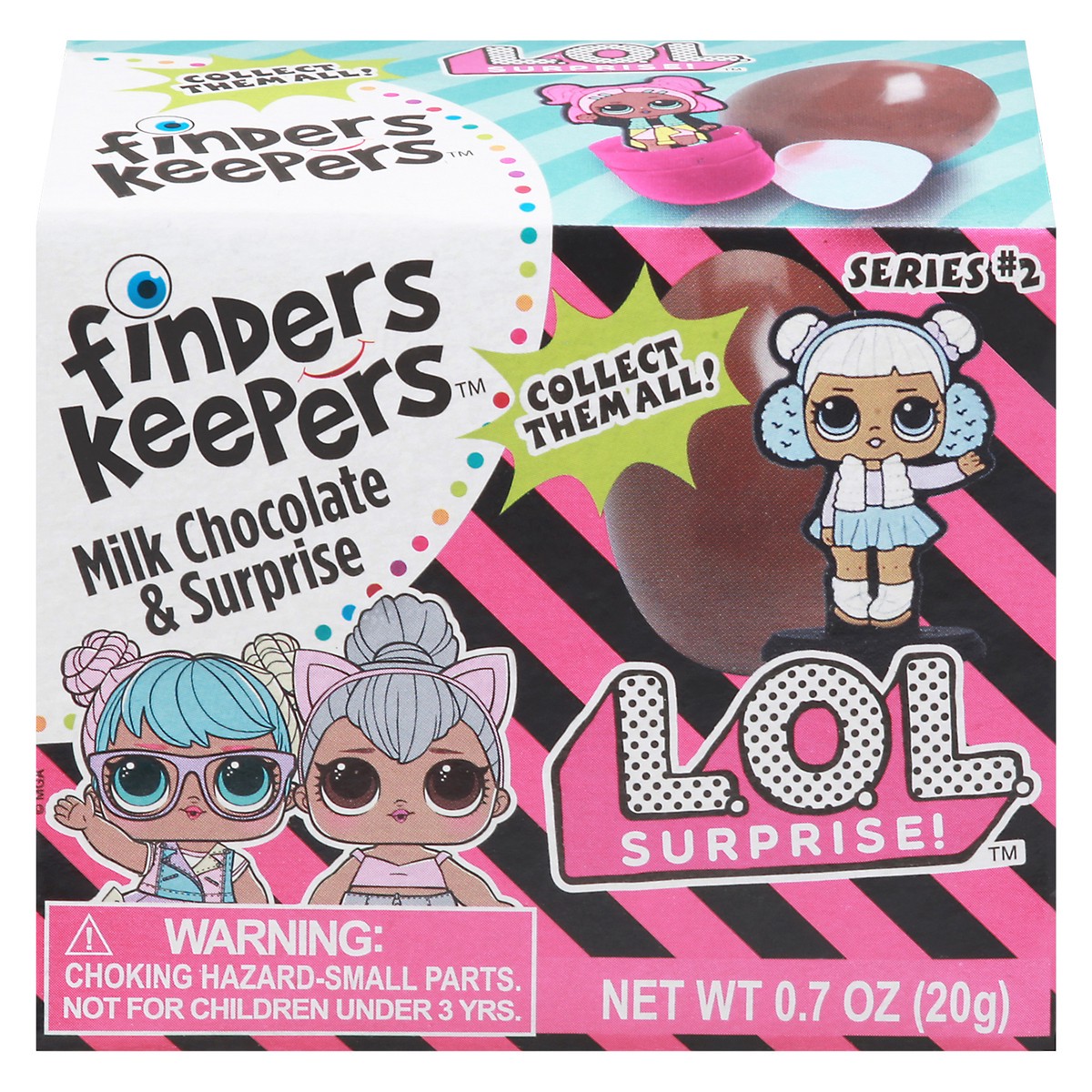 slide 1 of 3, Finders Keepers L.O.L. Milk Chocolate Candy Egg & Toy Surprise, 0.7 oz, 0.7 oz