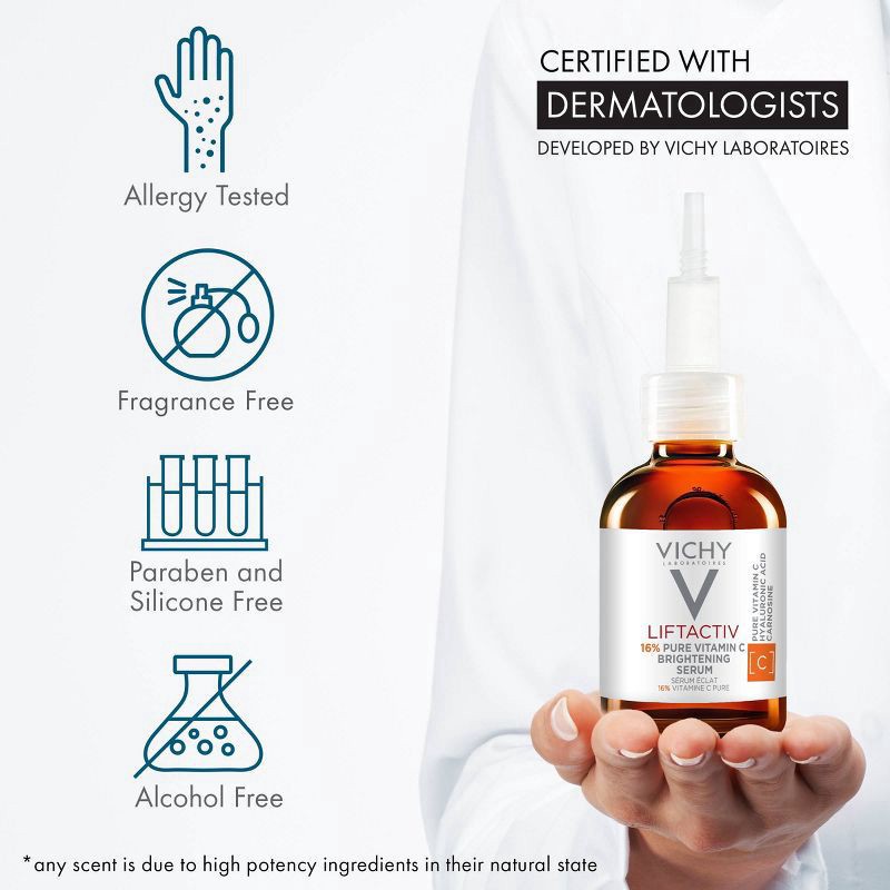 slide 6 of 6, Vichy Liftactiv 16% Pure Vitamin C Brightening Serum 0.67 fl oz, 0.676 fl oz
