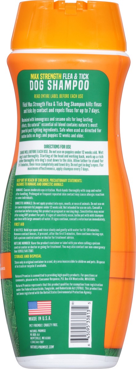 slide 4 of 9, Flick! Max Strength Flea & Tick Dog Shampoo 22 fl oz, 22 oz