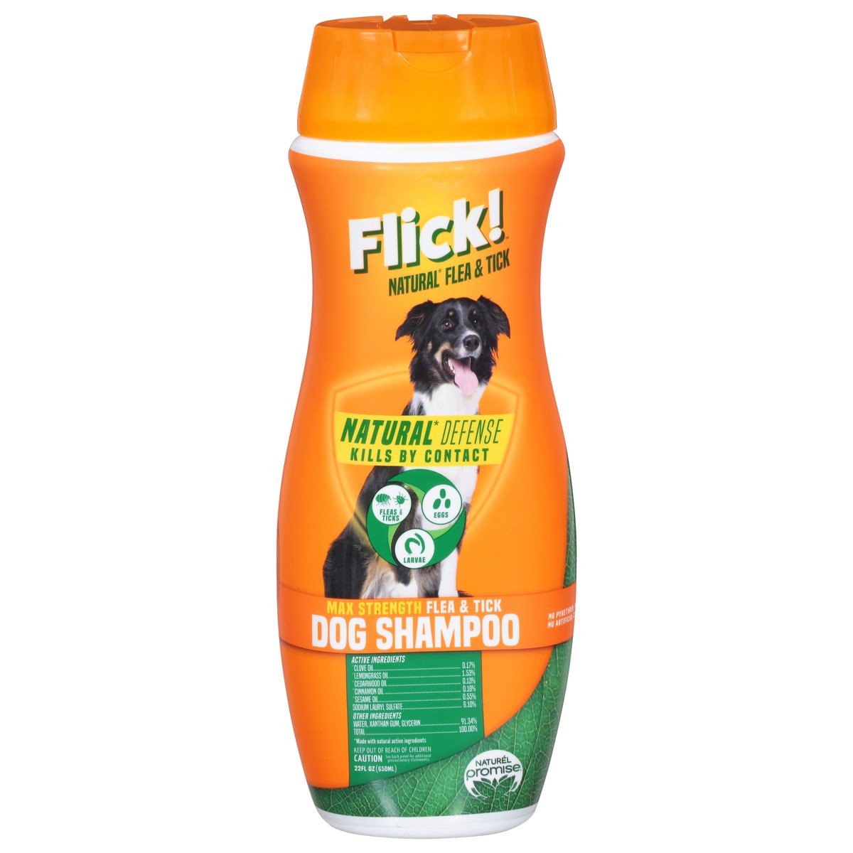 slide 1 of 9, Flick! Max Strength Flea & Tick Dog Shampoo 22 fl oz, 22 oz