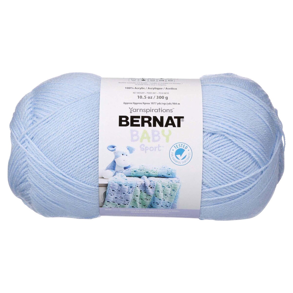 slide 1 of 1, Bernat Baby Sport Yarn, Pale Blue, 10.5 oz